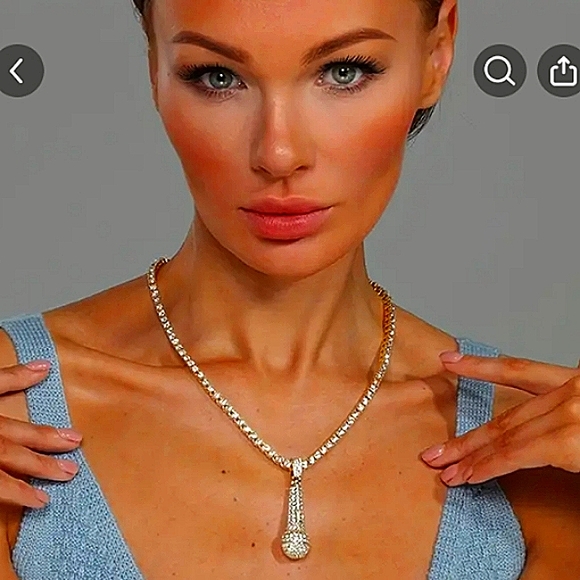 Accessories - Iced out hip-hop karaoke microphone chain and charm pendant